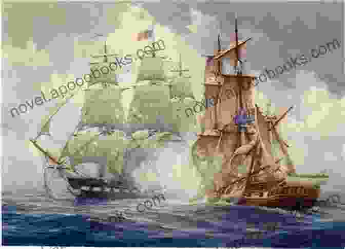 A Painting Depicting A Fierce Naval Battle Between Two Ships, With The HMS Surprise In The Foreground The Letter Of Marque (Vol 12) (Aubrey/Maturin Novels)