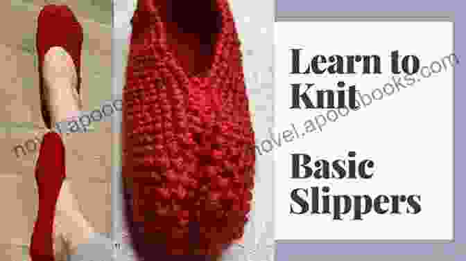 A Person's Hands Knitting A Slipper, Following A Step By Step Guide Easy To Knit Slippers (Weekend Knits 1)