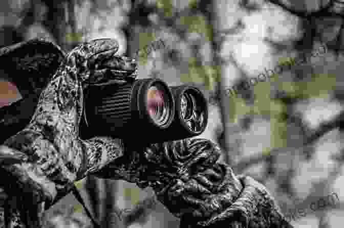 A Photo Of A Hunter Using Binoculars To Scout For Guineafowl, Emphasizing The Importance Of Preparation And Observation For Successful Hunting. How To Kill A Guineahen