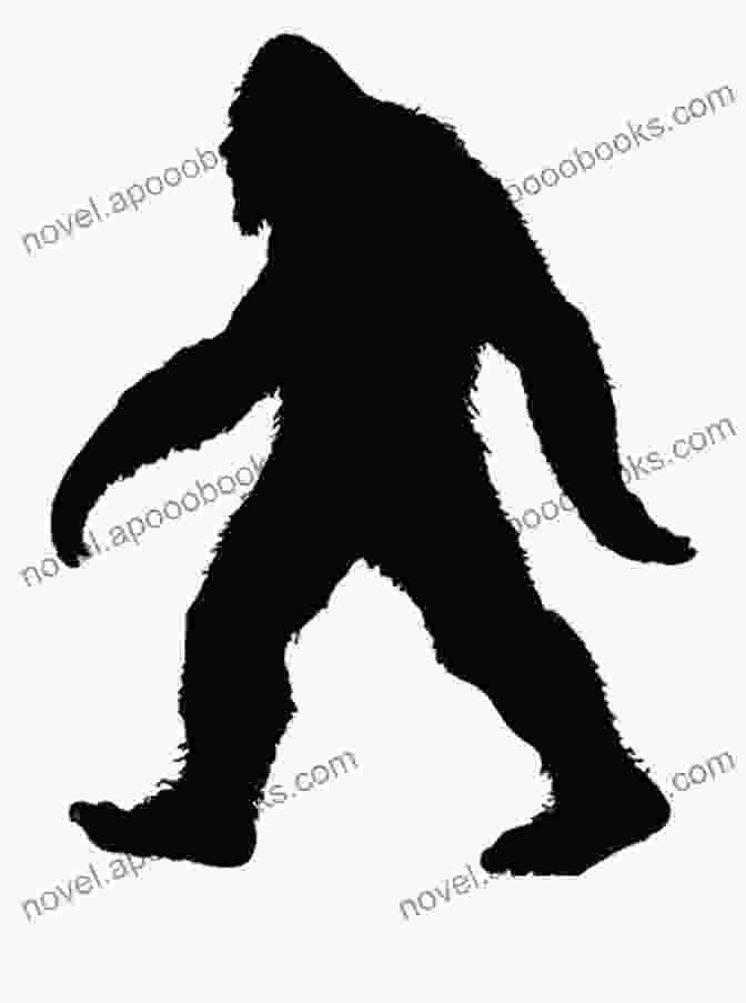 A Shadowy Silhouette Of Bigfoot Against A Dense Forest Background BIGFOOT POEMS: A Cryptid Collection