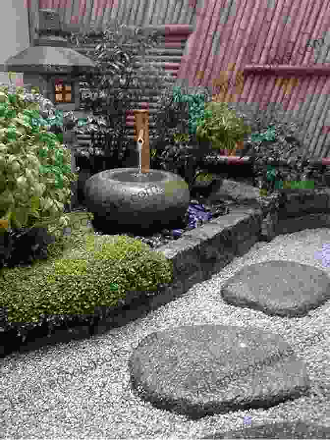 Courtyard Garden Within A Traditional Japanese Home, Featuring A Small Pond, Rocks, And A Few Plants, Creating A Private Sanctuary Within An Architectural Setting. #japanesegarden: Japanese Style Garden Photo Book: The Microcosmos Of Zen Spirit