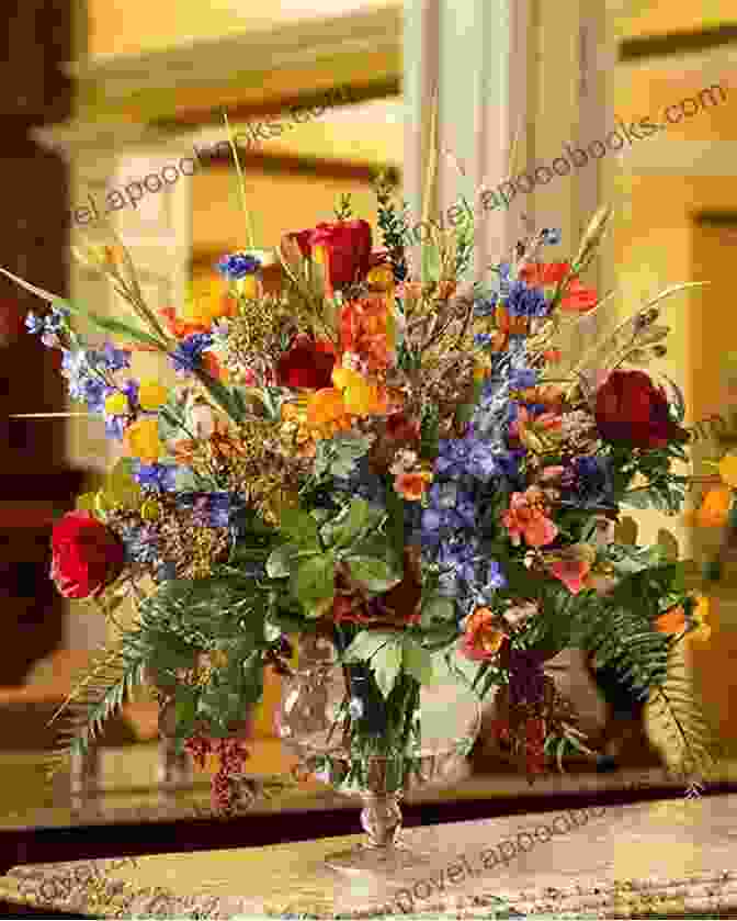 Embroidered Floral Centerpiece Featuring Vibrant Colors And Intricate Patterns Stamp N Stitch: Reflections Vicki Becker