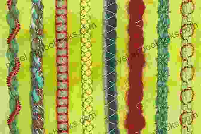 Examples Of Variegated Quilting, Couching, And Embellishments Color Thread Free Motion Quilting: Learn To Stitch With Reckless Abandon