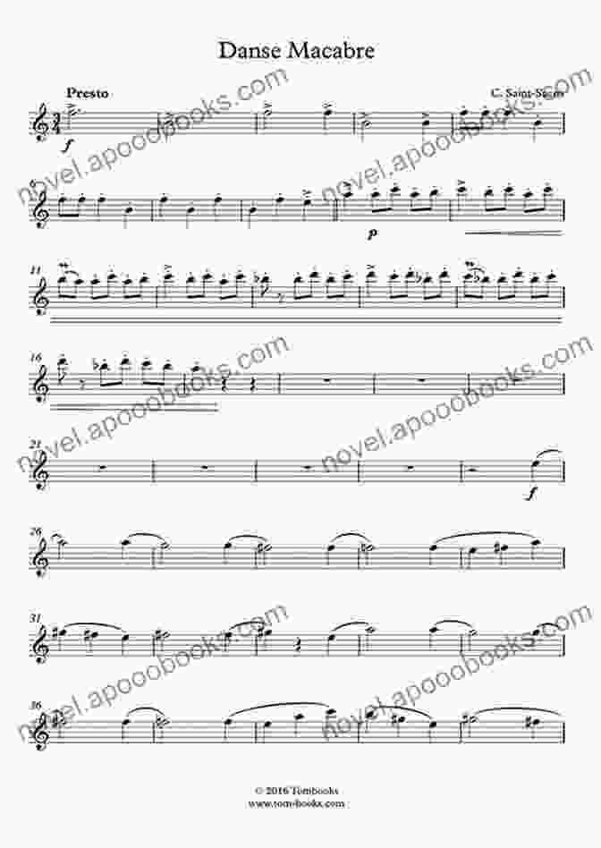 Symphonic Poem Op 40 Danse Macabre For Saxophone Quartet SATB Sheet Music Cover Eb Alto Sax: Danse Macabre For Saxophone Quartet: Symphonic Poem Op 40 (Danse Macabre For Saxophone Quartet Satb 2)